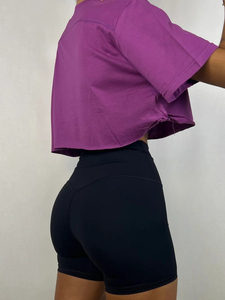T-shirts courts d'été pour femmes en gros, respirants, en toile écologique, à manches courtes, avec service de personnalisation du logo - Product Image 3