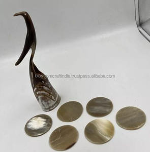 Ensemble de sous-verres en corne polie artisanale de qualité supérieure pour hôtels, restaurants, bars, cafés, maisons, décoration de table, protection - Product Image 5