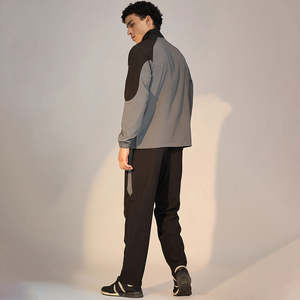 Ensemble de survêtement décontracté pour homme, deux pièces, avec veste et pantalon, ensemble de vêtements de sport classiques pour homme mature, automne - Product Image 5