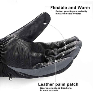 ถุงมือกันหนาวสำหรับเล่นสกี ฤดูใบไม้ร่วง ฤดูหนาว แบบ unisex  หน้าจอสัมผัสได้ กันน้ำ กันลม ผลิตจากโพลีเอสเตอร์ เหมาะสำหรับกิจกรรมกลางแจ้ง บุด้วยผ้าฟลีซให้อุ่น - Product Image 6