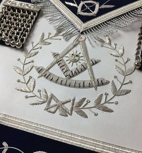 Royal Blue Masonic Apron Freemason Ceremonial Regalia Embroidered Lodge Wear Premium Quality - Product Image 6
