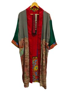 Kimono indio de seda con patchwork, túnica larga para dormir o para la playa, hecho a mano, vintage, de sari de seda reciclada. - Product Image 5