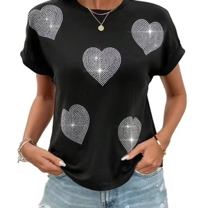 Fashion <b>Men's</b> Rhinestone <b>T</b>-<b>Shirts</b> Bling Diamond <b>Sequin</b> Shiny Tops Party Clubwear Street Oxford Fabric 100% Cotton Breathable - Product Image 1