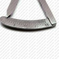 Pied à coulisse Castroviejo 0-20 mm droit 3,25 pouces, instruments chirurgicaux ophtalmiques réutilisables CE, vente en gros