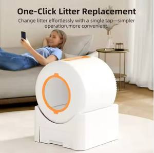 Toilette pour chat ovale automatique, intelligente, écologique, grande capacité, facile à nettoyer - Product Image 2