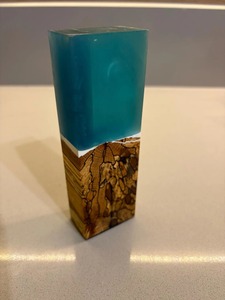 SAZ ENTERPRISES Bloc de manche de couteau personnalisé en bois et résine hybride pour la fabrication artisanale de couteaux de cuisine et de chasse - Product Image 4