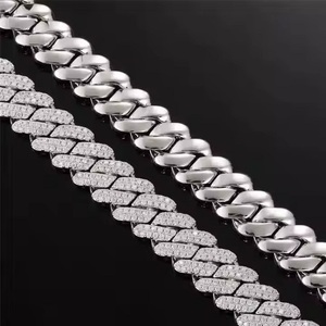 Moissanite Stones Prong <b>Cuban</b> <b>Link</b> <b>Chain</b> Necklace Solid 925 Sterling <b>Silver</b> Gold Rhodium Finish PASSES DIAMOND Tester Gift - Product Image 6