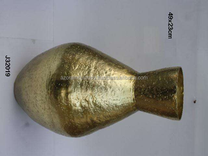 Vase à fleurs en laiton fait à la main fabriqué en deux tailles et finition en laiton fabriqué en laiton antique Home Decor par Azora Industries - Product Image 3