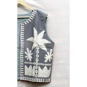 High Quality WOODEN BLOCK CRAFT INDIA Cotton Woven <b>Vest</b> Suzani Embroidered Quilted Boho Hippie Indian Unisex <b>Winter</b> Jacket Coat - Product Image 6