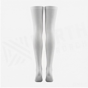 NORTH APPROACH <b>Knee</b> <b>High</b> <b>Socks</b> White Breathable Running <b>Socks</b> for Adults Summer Season - Product Image 2