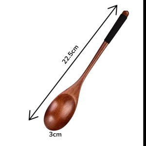 Wooden Eco-Friendly High Quality Serving Spoons Length Hand Design Hole End Salad Serving for Home Restaurant - Product Image 1