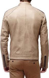 Veste en cuir d'hiver légère pour hommes avec col montant Décoration de poche personnalisable Conception à capuche confortable Fabriqué au Pakistan - Product Image 2