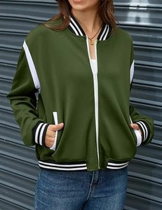 <b>Women</b>’s Varsity Bomber <b>Jacket</b> Custom Logo <b>Lightweight</b> Baseball <b>Jacket</b> Manufacturer - Product Image 5