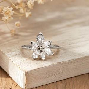 Bague de fiançailles en or massif 10K 14K 18K avec diamant de laboratoire taille poire certifié IGI 0,81 carat, couleur E, clarté VVS - Product Image 4