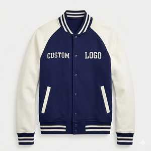 Bulk Custom Varsity Jacket <b>Wool</b> Body Leather Sleeves Wholesale Varsity Jacket Letterman Style Embroidered COSH INTERNATIONAL - Product Image 5