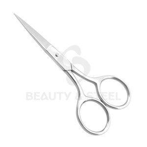 Ciseaux de manucure en argent poli de qualité supérieure avec bord droit professionnel et poignées ergonomiques pour une précision de salon - Product Image 3