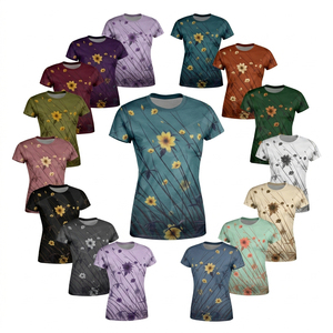 Camiseta de Yoga Ajustada con Cuello Redondo, Transpirable, de Secado Rápido, para Gimnasio, Fitness, Deporte, Casual, Elástica y Cómoda, OEM ODM - Product Image 1