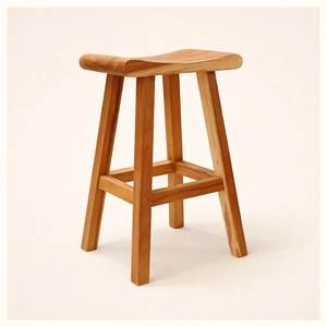 Tabouret en bois industriel, construction robuste, design simple, mobilier polyvalent pour restaurants, bars et espaces commerciaux - Product Image 3