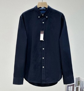 Chemises décontractées pour hommes à manches longues, coupe ajustée, en tissu tricoté respirant, 100 % coton, infroissables, confortables pour l'automne - Product Image 2