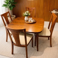 Table à manger moderne en bois avec 8 chaises, style antique, pour salle à manger, maison, villa, appartement