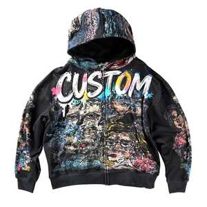 High Quality Custom 3D Puff Printing logo Pullover 100% Cotton 450 GSM <b>Tie</b>-<b>dye</b> Acid Wash Winter Hooded Men's Sweatshirt <b>Hoodies</b> - Product Image 1