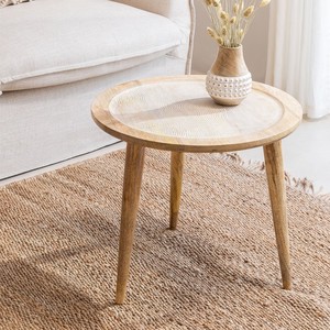 Mesa Auxiliar Vandana Amber de Madera de Mango Natural - Product Image 1