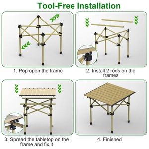 Mesa Plegable Portátil para Camping, de Acero al Carbono Resistente, Ligera y Plegable, Incluye Bolsa de Transporte para Exteriores - Product Image 4