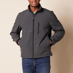 Veste Softshell d'hiver personnalisée imperméable coupe-vent pour homme, col montant, logo frontal, style décontracté, OEM, style urbain - Product Image 3
