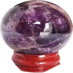 Bola de ametista esfera de cristal de quartzo, esfera com pedra preciosa para decoração caseira, cura, meditação, astro, feng, shui