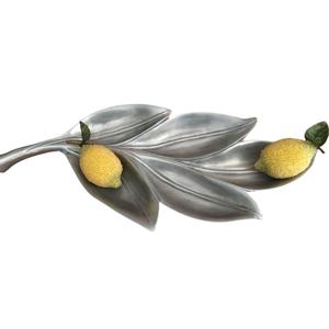 Leaf Shape Metal Decorative <b>Plate</b> Handmade Engraved Plant Pattern <b>Vintage</b> Style Food And Snacks Serving Platters - Product Image 2
