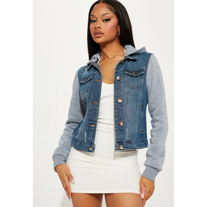 <b>Top</b> Selling Women Winter Jeans Jacket Stand Collar Knitted Breathable Outdoor Use Comfortable High Quality Customizable Best - Product Image 6