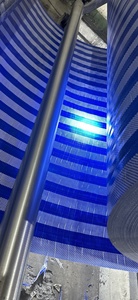 Bâche en PE tissé bleu uni durable, écologique, imperméable, résistante aux UV, au vent et aux déchirures, 700D-1500D, pour couverture extérieure - Product Image 4