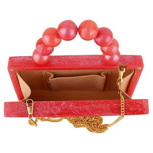 Bolso de Mano de Resina para Novia, Diseño Ecológico y de Lujo, Hecho a Mano, con Decoración de Perlas, Modelo Pintado a Mano, Accesorio de Moda - Product Image 6