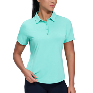 2026 Ladies for Polo T Shirts Short Sleeve <b>Women's</b> Knitted for Polo Shirts Breathable Regular Length Clothing Solid Pattern - Product Image 4