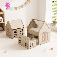 Ensemble table et chaise multi-usages, design à bords arrondis sécurisés, gain de place, mobilier d'activités pour enfants, pour la maison, la salle d'étude et la maternelle