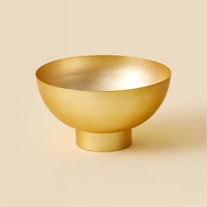 Ensemble de bols de service en laiton doré de luxe, élégant bol à fruits sur piédestal, centre de table décoratif, saladier pour la maison, l'hôtel, vente en gros - Product Image 4