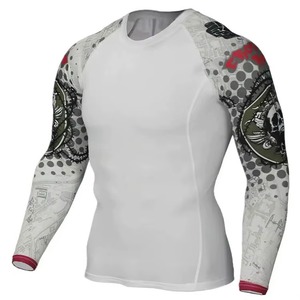 2026 Sublimation Long Sleeve for Surfboard Men's Mma Rash Guard Adults <b>Printed</b> Custom Logo Rash Guard Bjj <b>Surf</b> Rashguards - Product Image 3