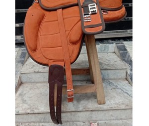 Selle de cheval Freemax en cuir de haute qualité, sans arceau, tout usage - Product Image 2