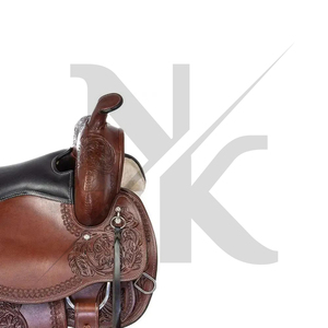 Selle de cheval western de haute qualité, équipement d'équitation en cuir artisanal, fabricant de sacoches de selle OEM pour la randonnée équestre et le ranch - Product Image 3