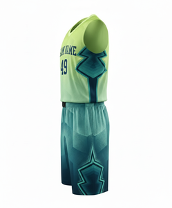 Camiseta de Baloncesto Personalizada con Nombre y Número del Equipo, Talla Grande, Ajustable, Tejido de Alta Calidad, Secado Rápido, Transpirable y Absorbente de Humedad - Product Image 2