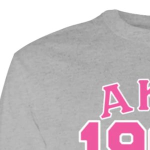 Sweat-shirt gris clair 1908 à manches longues, col rond, imprimé graphique, avec poignets côtelés, haut décontracté pour femme, vêtement de sport, usage quotidien - Product Image 2