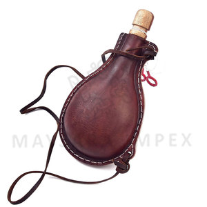 Botella de Agua de Cuero Personalizada para Caza, Cantimplora Portátil con Correa para Hombro, Venta al por Mayor para Viajes y Camping - Product Image 4