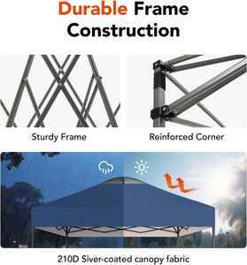 Portable Heavy-Duty Waterproof Folding <b>Tent</b> with Steel Frame Extended Single-Layer One-Bedroom for Four-Season Camping - Product Image 3