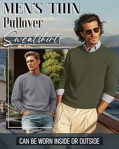 Paquete de 3 Sudaderas para Hombre, Tallas Grandes y Altas, Manga Larga, Cuello Redondo, Estilo Casual, Básicas y Ligeras - Product Image 2