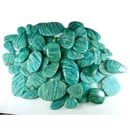 Pierre précieuse Amazonite naturelle de haute qualité Cabochon pierre bleue en vrac pour la fabrication de bijoux pierre Amazonite bleue polie - Product Image 4