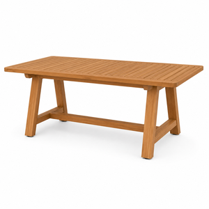 Mesa de Comedor Rectangular Moderna de Madera Maciza, Diseño en Forma de A, Impermeable, Ecológica, Construcción Duradera, para 6 Personas, para el Hogar - Product Image 1