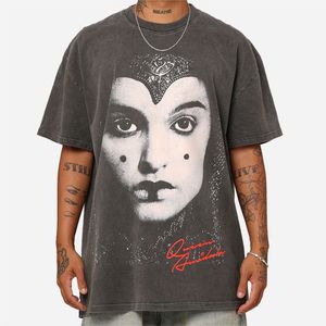 Camiseta Extra Grande de Algodón 100% con Logotipo Personalizado, para Hombre, Ecológica, de Lujo, Estilo Urbano, Impresión Gráfica DTG, Hombros Caídos - Product Image 1