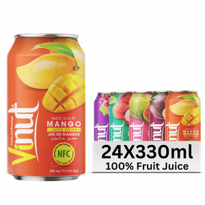 เครื่องดื่มน้ำมะม่วง vinut 330มล. เวียดนามปราศจากน้ำตาลเครื่องดื่มราคาโรงงานผลิตฉลากส่วนตัว - Product Image 1