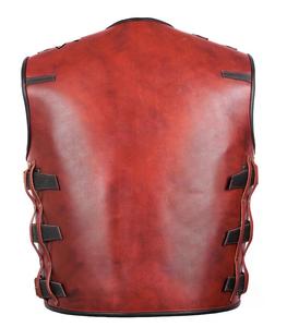 Gilet de moto en cuir personnalisé 2026 pour homme – Imperméable, coupe-vent, respirant, grande taille, protection optimale - Product Image 3