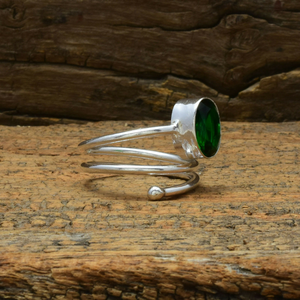 <b>Chrome</b> Diopside Silver Ring 925 Sterling Silver Green Stone Anniversary Birthday Gift Handmade Silver Ring Gemstone Jewelry Her - Product Image 2
